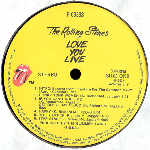The Rolling Stones : Love You Live (2xLP, Album)