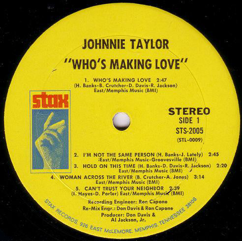 Johnnie Taylor : Who's Making Love (LP, Album)