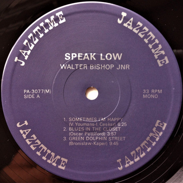 Walter Bishop Jr. Trio* =  ウォルター・ビショップ・ジュニア・トリオ* : Speak Low = スピーク・ロウ (LP, Album, Mono, RE)
