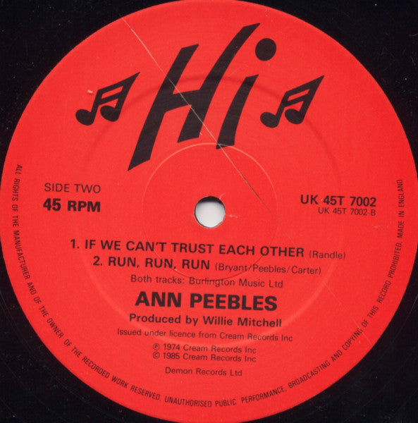 Ann Peebles : I Can't Stand The Rain (12", Single)