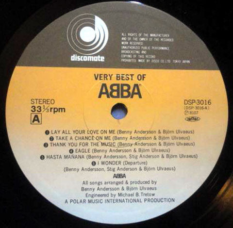 ABBA : Very Best Of ABBA (2xLP, Comp)