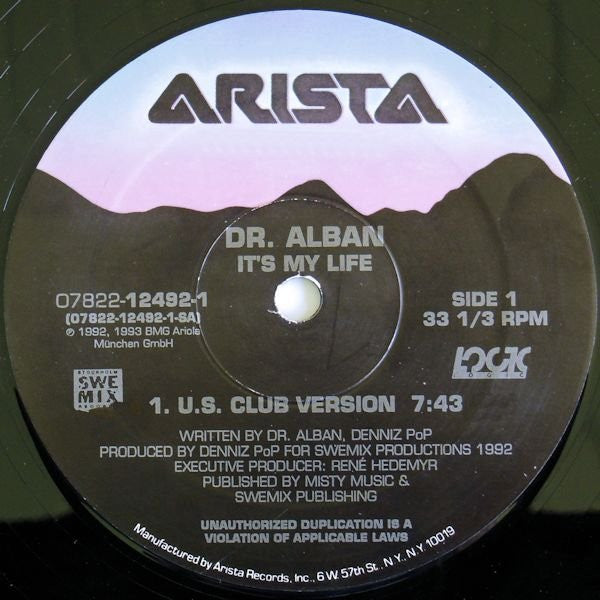Dr. Alban : It's My Life (12")