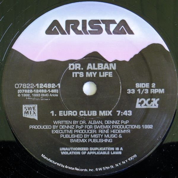 Dr. Alban : It's My Life (12")