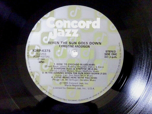 Ernestine Anderson : When The Sun Goes Down (LP, Album)