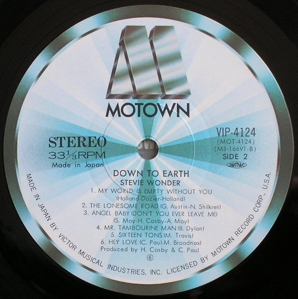 Stevie Wonder : Down To Earth (LP, Album, RE)