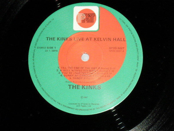 The Kinks : Live At Kelvin Hall (LP, Album, RE)