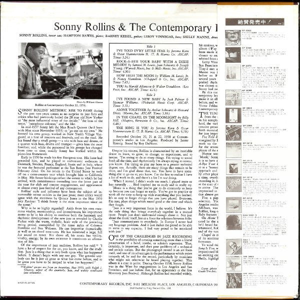 Sonny Rollins : Sonny Rollins And The Contemporary Leaders (LP, Album, RE)