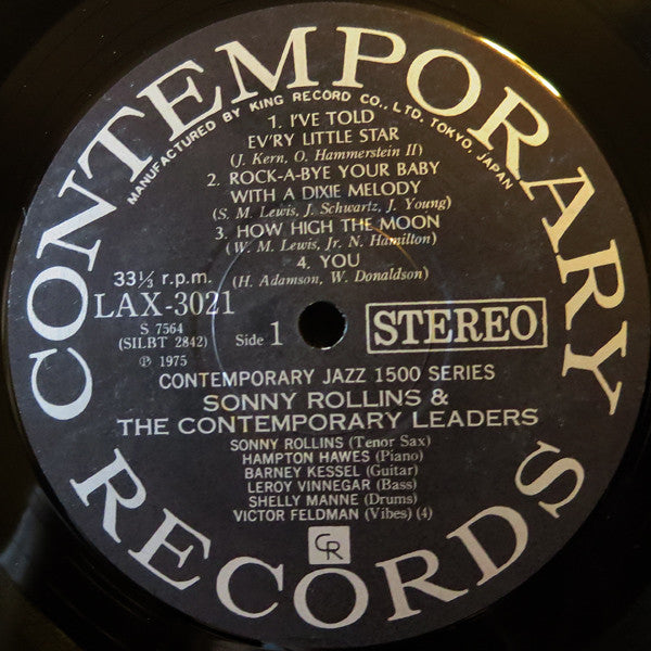 Sonny Rollins : Sonny Rollins And The Contemporary Leaders (LP, Album, RE)