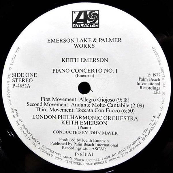 Emerson, Lake & Palmer : Works (Volume 1) (2xLP, Album, RE, Tri)