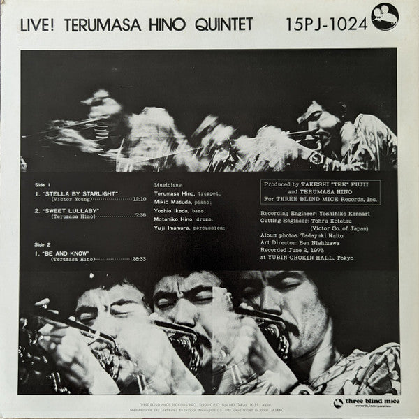 Terumasa Hino Quintet : Live! (LP, Album, RE)