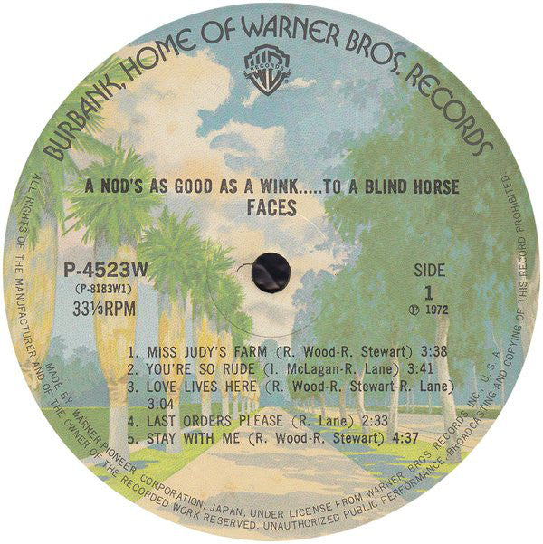 Faces (3) : A Nod's As Good As A Wink...To A Blind Horse (LP, Album, Ltd, RE)