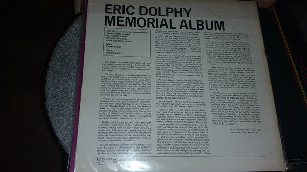 Eric Dolphy & Booker Little : Memorial Album Recorded Live At The Five Spot (LP, Album, RE)