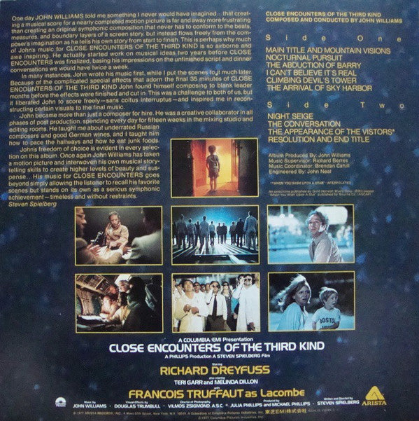 John Williams (4) : Close Encounters Of The Third Kind (Original Motion Picture Soundtrack) (LP, Album)