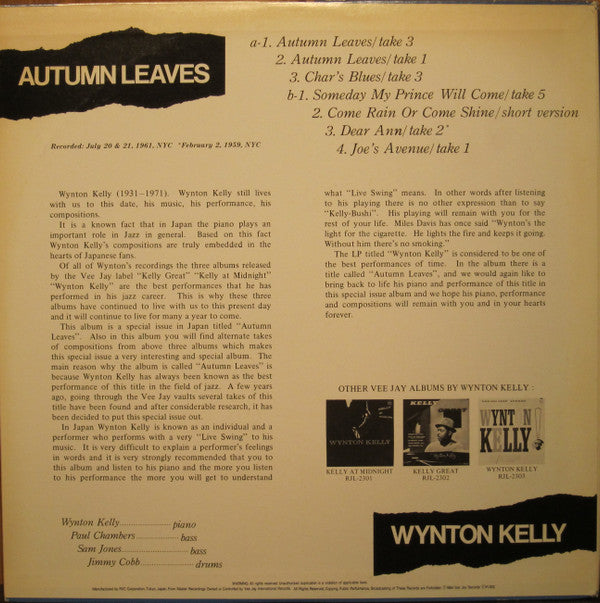Wynton Kelly : Autumn Leaves (LP, Album)
