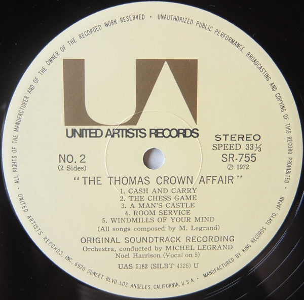 Michel Legrand : 華麗なる賭け = The Thomas Crown Affair (Original Motion Picture Score) (LP, Album)