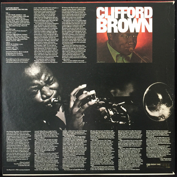 Clifford Brown : The Beginning And The End (LP, Album, Mono)