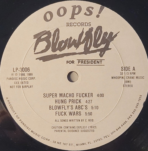 Blowfly : Blowfly For President (LP)
