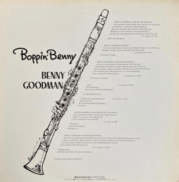 Benny Goodman : Boppin' Benny  (LP, Comp, Mono)