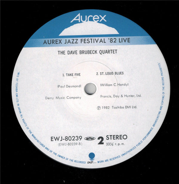 The Dave Brubeck Quartet : Aurex Jazz Festival '82 (LP)