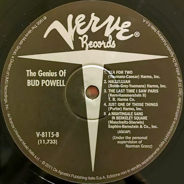 Bud Powell : The Genius Of Bud Powell (LP, Album, Mono, RE, 180)