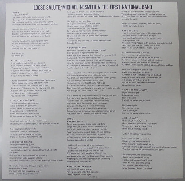 Michael Nesmith & The First National Band : Loose Salute (LP, Album)