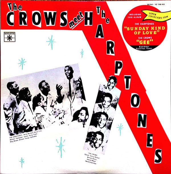The Crows, The Harptones : The Crows Meets The Harptones (LP, Comp, Mono)