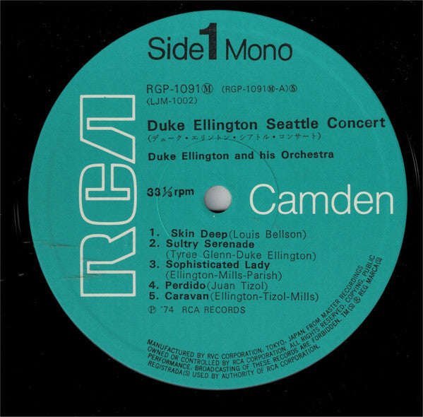 Duke Ellington & His Orchestra* : Seattle Concert (LP, Album, RE)