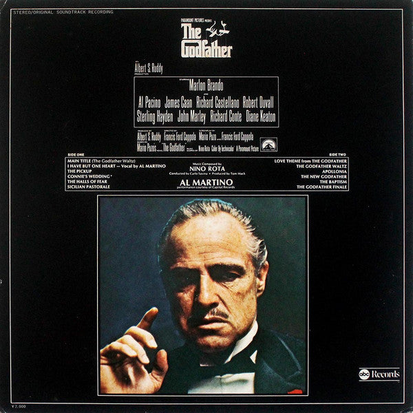 Nino Rota : The Godfather (Original Soundtrack Recording) (LP, Album, RE, Gat)