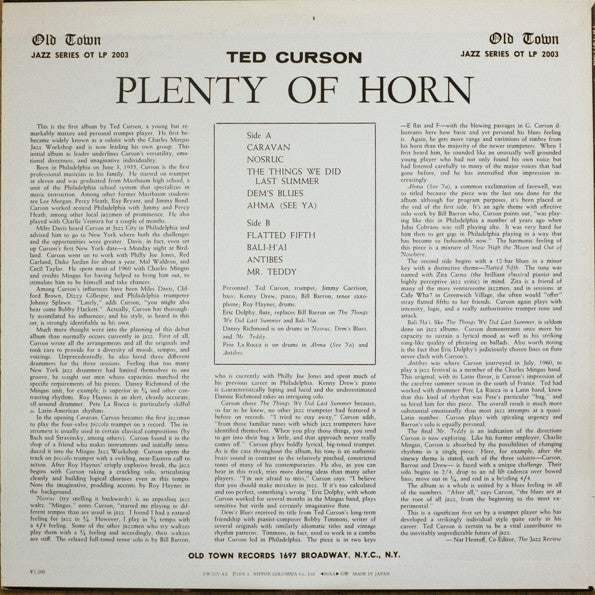 Ted Curson : Plenty Of Horn (LP, Album, RE)