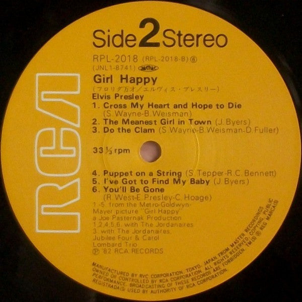 Elvis Presley : Girl Happy (LP, Album, RE)