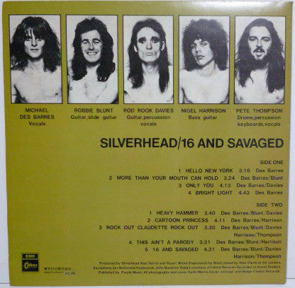 Silverhead : 16 And Savaged (LP, Album, Gat)