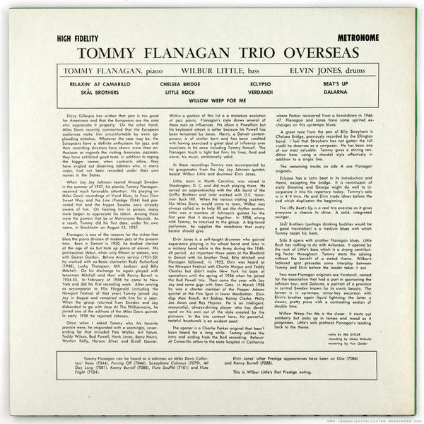 Tommy Flanagan Trio : Overseas (LP, Album, Mono, RE)