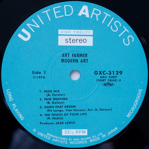 Art Farmer : Modern Art (LP, Album, RE)