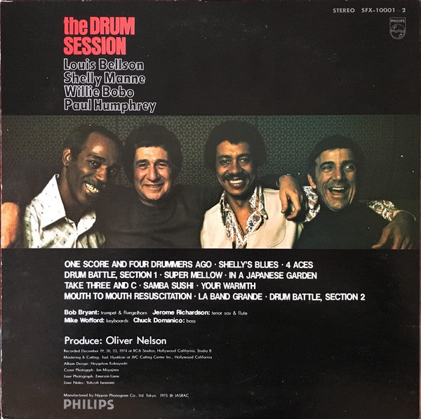 Louis Bellson, Shelly Manne, Willie Bobo, Paul Humphrey : The Drum Session (2xLP, Album, Gat)