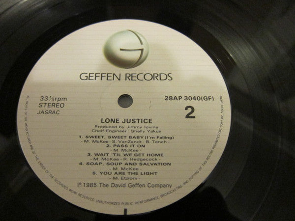 Lone Justice : Lone Justice (LP, Album)