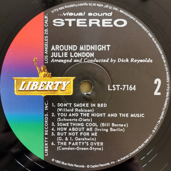 Julie London : Around Midnight (LP, Album, RE, 180)
