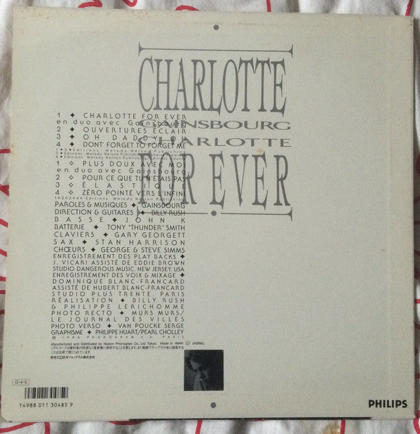 Charlotte Gainsbourg : Charlotte For Ever (LP, Album)