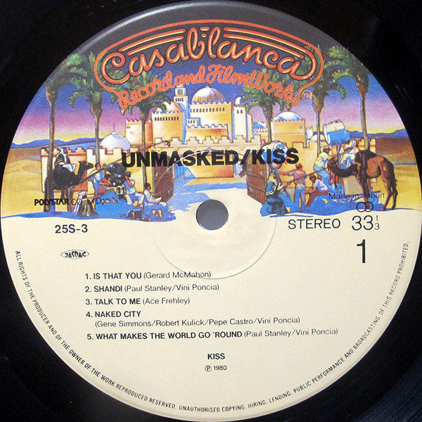 Kiss : Unmasked (LP, Album, sub)