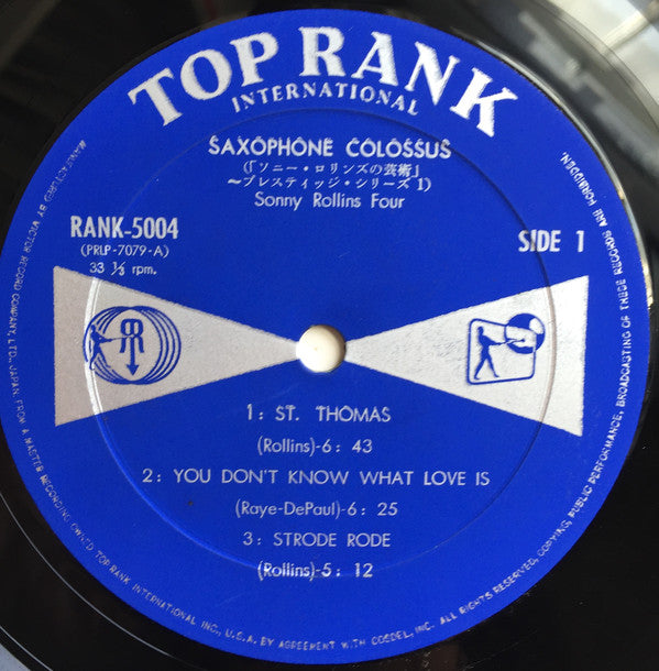 Sonny Rollins : Saxophone Colossus (LP, Album, Mono)