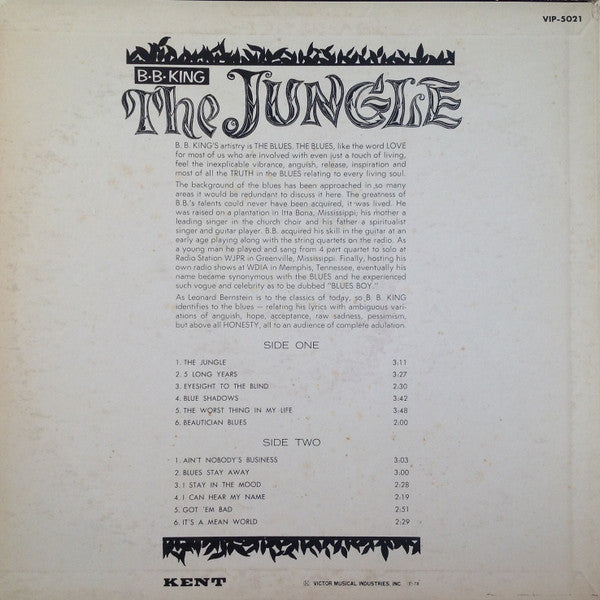 B.B. King = B・B・キング* : The Jungle = ジャングル (LP, Album, RE)