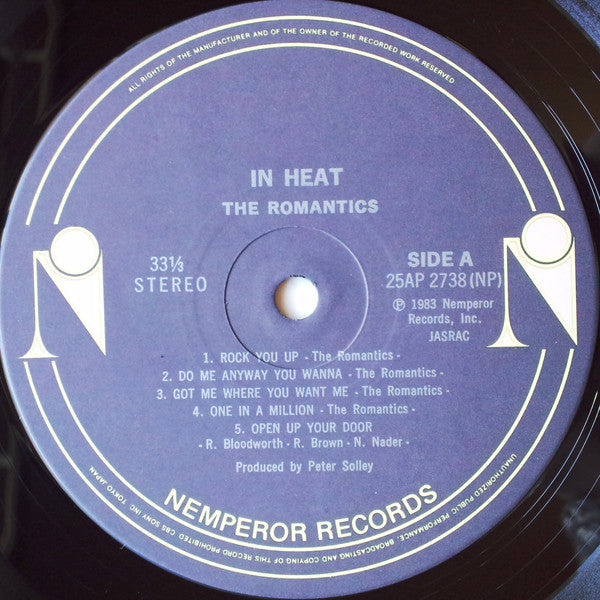 The Romantics : In Heat (LP, Album)