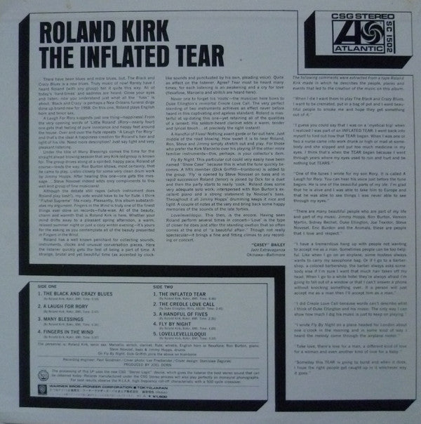 Roland Kirk : The Inflated Tear (LP, Album)