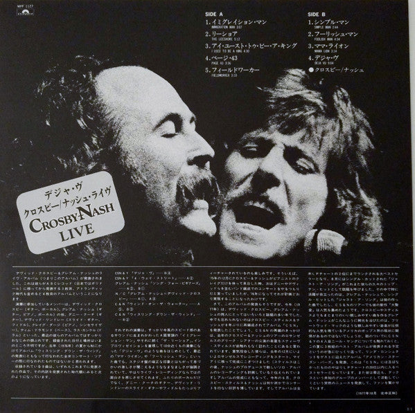 Crosby-Nash* : Live (LP, Album, 250)