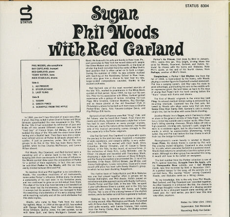 Phil Woods With Red Garland : Sugan (LP, Album, Mono, RE)