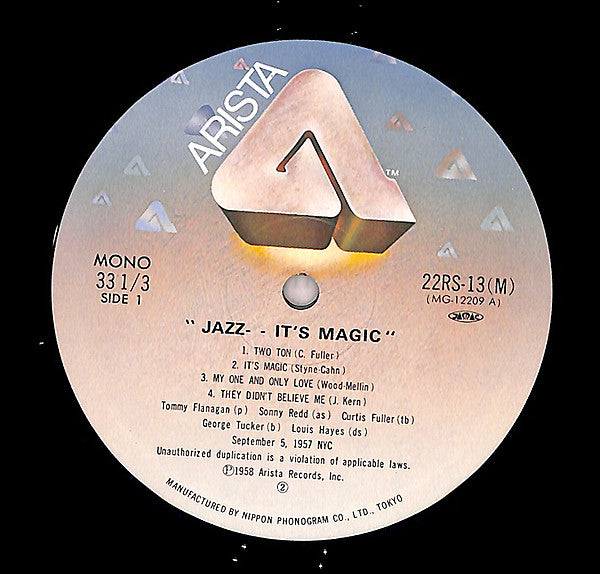 Curtis Fuller / Tommy Flanagan : Jazz...It's Magic! (LP, Album, Mono, RE)