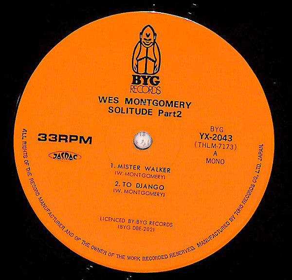 Wes Montgomery : Solitude Part 2 (LP, Album, Mono)