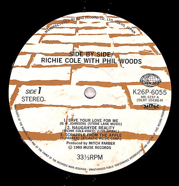 Richie Cole With Phil Woods : Side By Side (LP, Album)