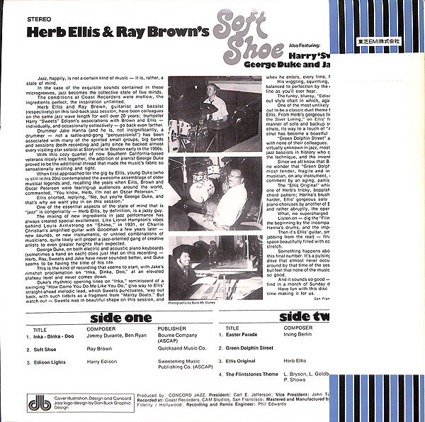Herb Ellis & Ray Brown : Herb Ellis & Ray Brown's Soft Shoe (LP, Album)