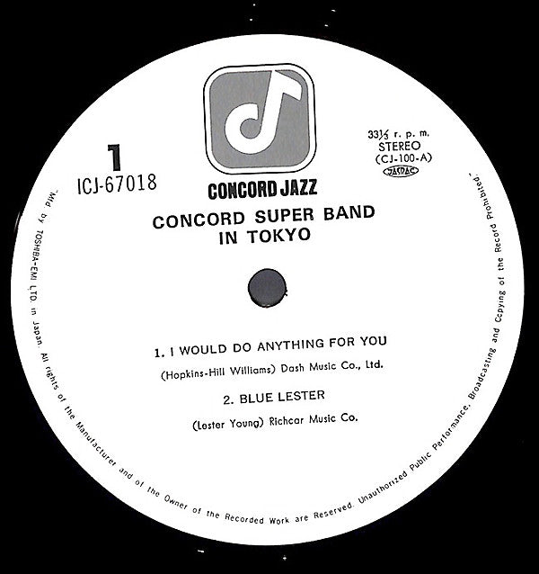 Concord Super Band : In Tokyo (2xLP, Album, Gat)