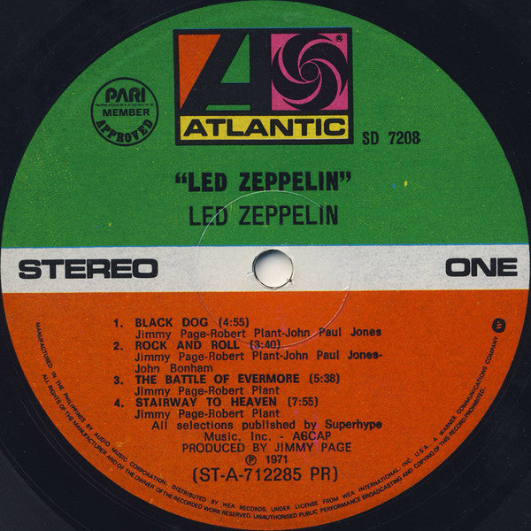 Led Zeppelin : Led Zeppelin (LP, Album, Gat)